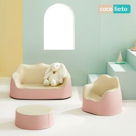 [Lieto Baby] COCO LIETO Macaron Baby Sofa for 2 people_Correct posture, infant sofa, posture education, infant furniture_Made in Korea